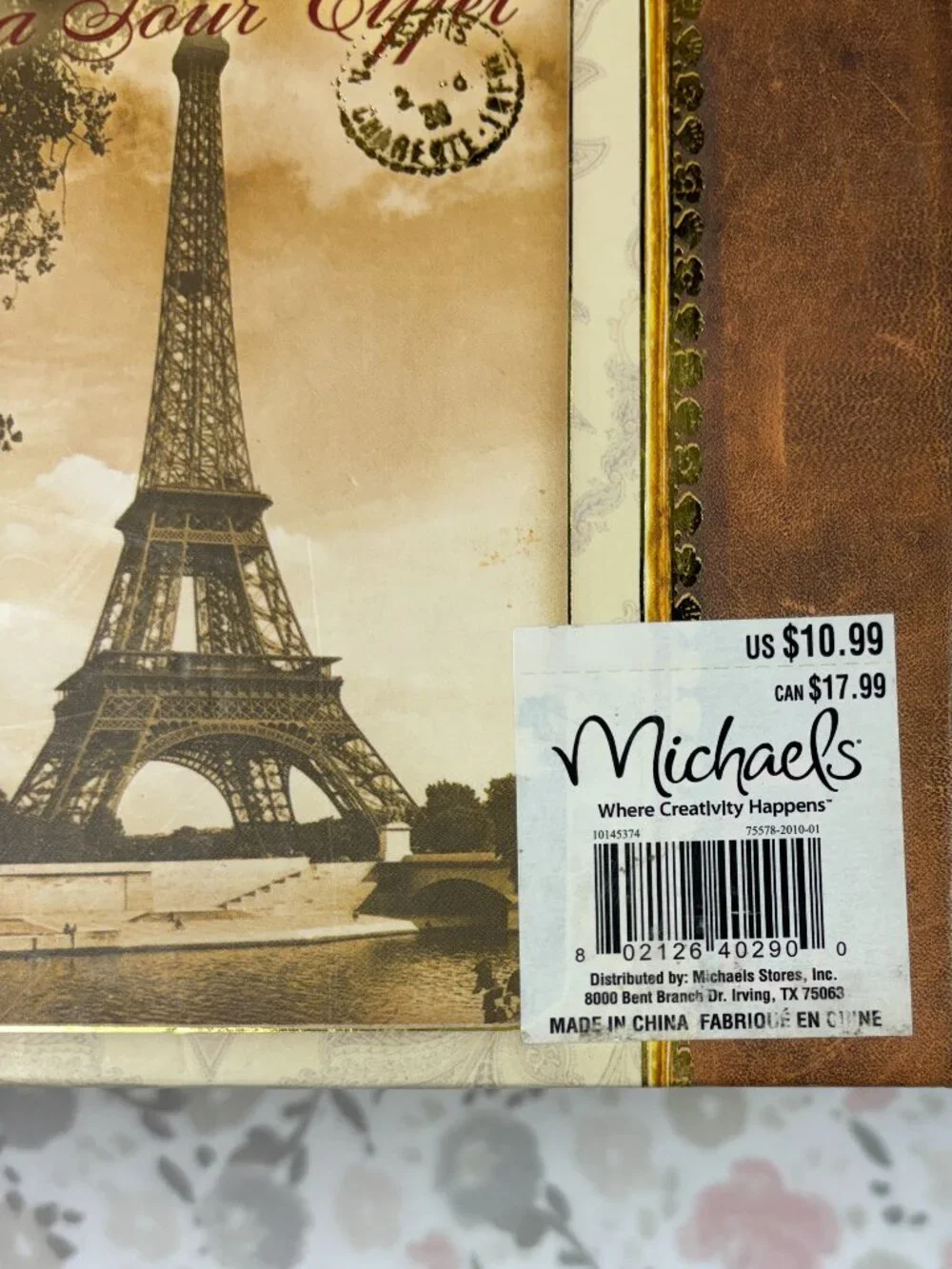 Paris Themed Storage Box - Magnetic Closure